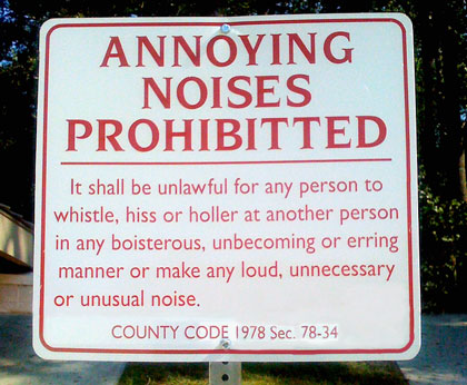 No Annoying Noises